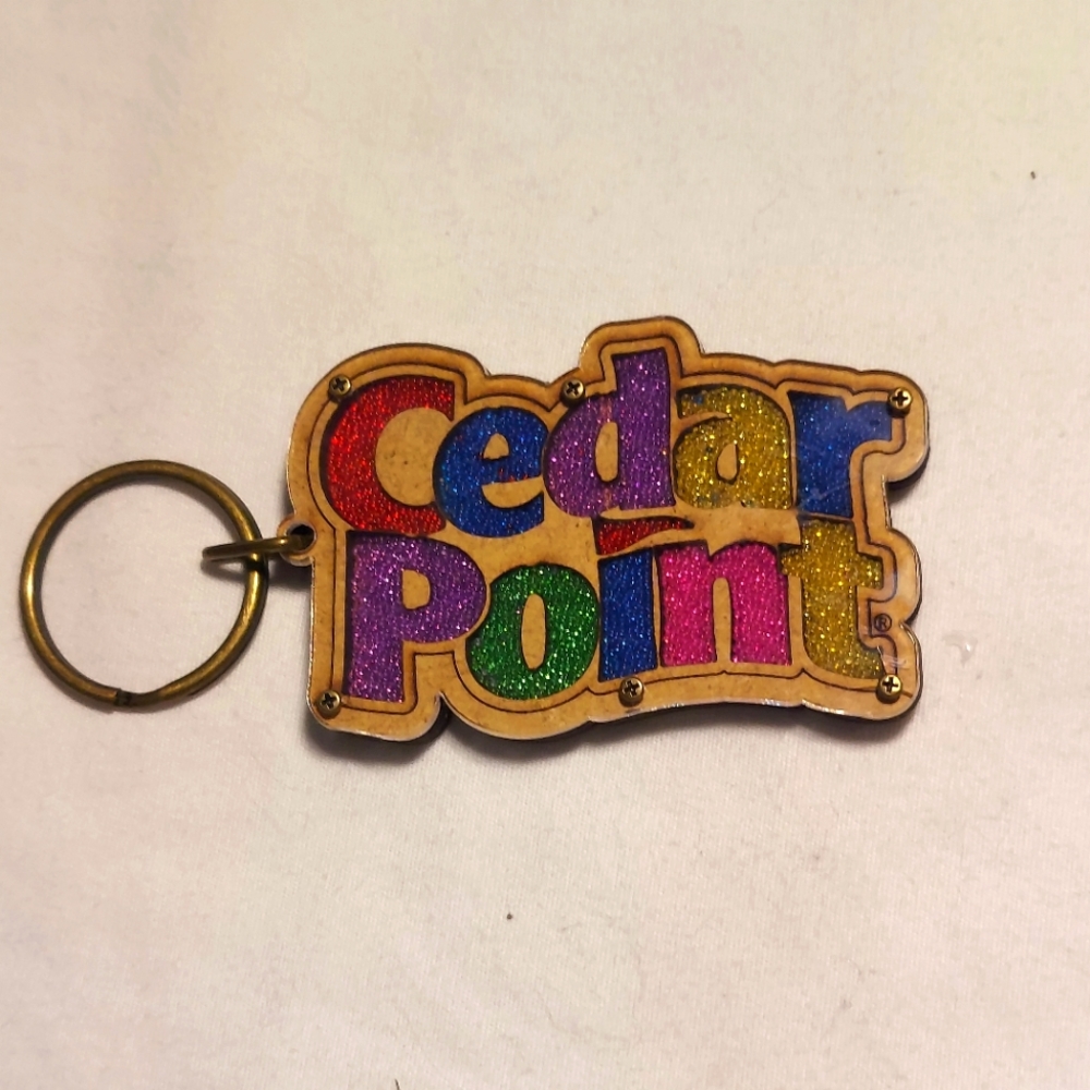 Cedar Point Fiberboard Keychain